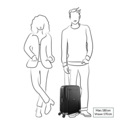 Samsonite S'Cure Spinner 55 Silver Harde Koffer