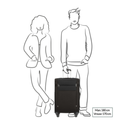 Samsonite Citybeat Spinner 66 Exp Black Zachte Koffer