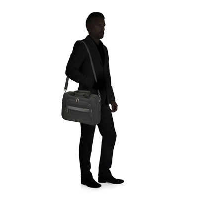 Samsonite 123669 1041 Vectura EVO Schoudertas 14.1 Inch Zwart 3 Samsonite 123669 1041 Vectura EVO Schoudertas 14.1 Inch Zwart