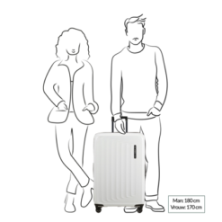 Samsonite Nuon Spinner 75 Exp Metallic White Harde Koffer