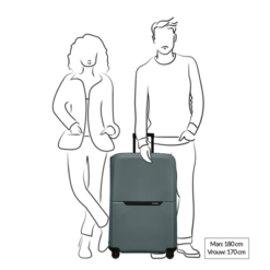 Samsonite Magnum Eco Spinner 81 Petrol Grey Harde Koffer