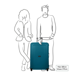 Samsonite S'Cure Spinner 81 Petrol Blue Harde Koffer