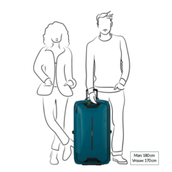 Samsonite Ecodiver Duffle/Wheels 79 Petrol Blue/lime Zachte Koffer