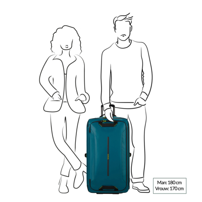 Samsonite Ecodiver Duffle/Wheels 79 Petrol Blue/lime Zachte Koffer 3 Samsonite Ecodiver Duffle/Wheels 79 Petrol Blue/lime Zachte Koffer