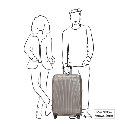 Samsonite C Lite Spinner 75 LTD Pearl/fuchsia Harde Koffer 3 Samsonite C Lite Spinner 75 LTD Pearl/fuchsia Harde Koffer