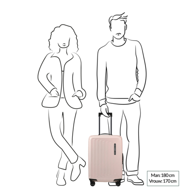 Samsonite Nuon Spinner 55 Exp Matt Powder Pink Harde Koffer 3 Samsonite Nuon Spinner 55 Exp Matt Powder Pink Harde Koffer