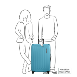 Samsonite Nuon Spinner 81 Exp Metallic Ocean Blue Harde Koffer